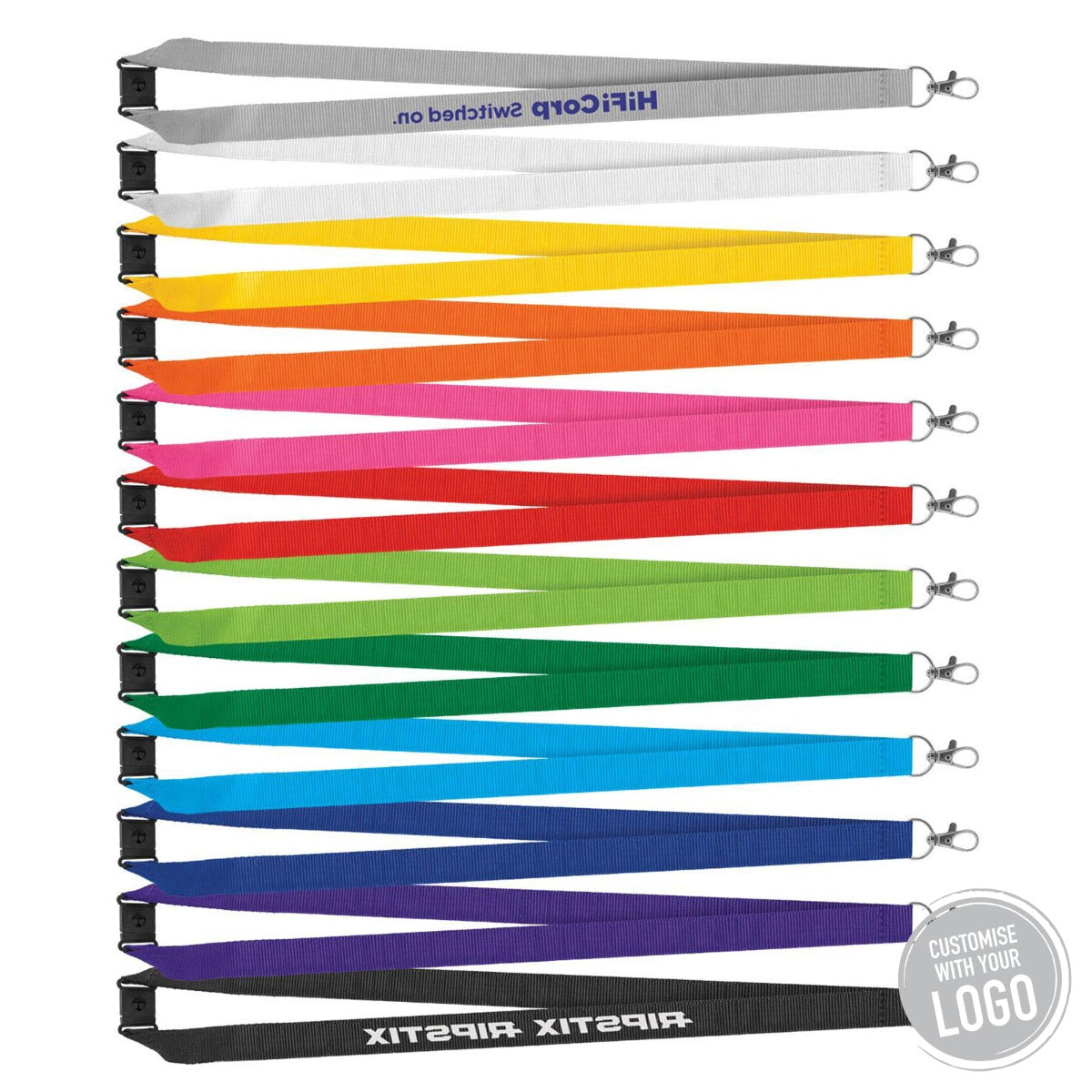 Image of Ollen Wide Polyester Lanyards