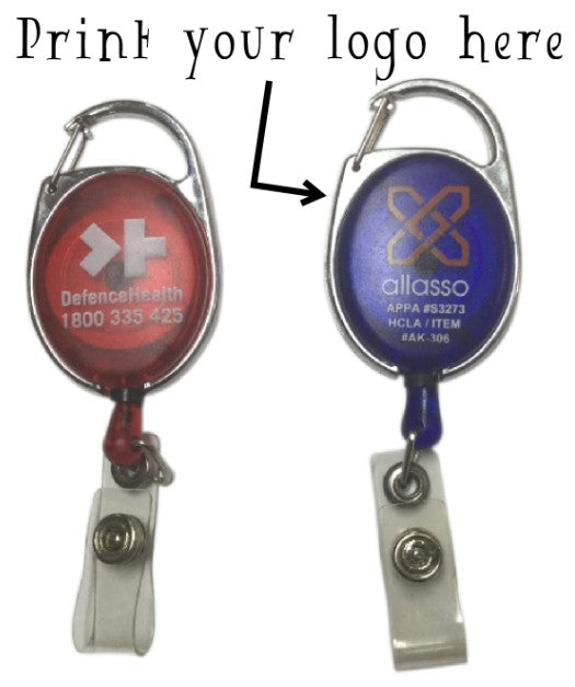 Image of Promotional Carabiner Retractable Badge